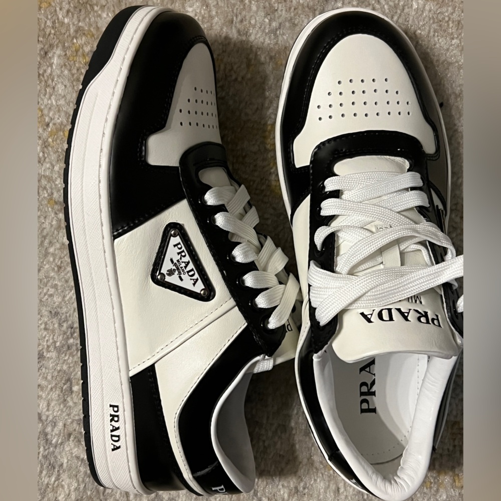 Prada like downtown black and white sneakers (list -$ OBO)